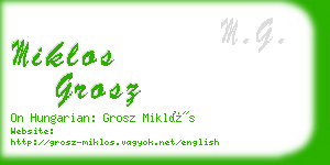 miklos grosz business card